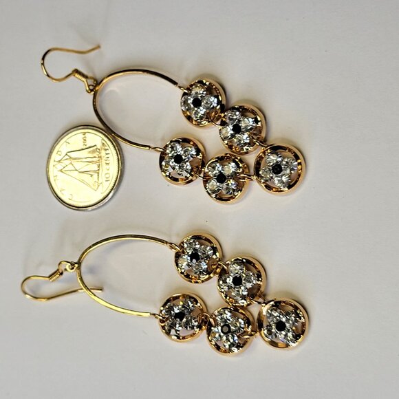 Gold Drop Earrings - Picture 6 of 9